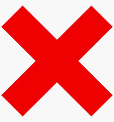 Red Sign Icon Mark Symbol Cross Marks Orange Transparent