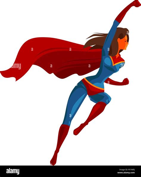 Flying Superhero Cartoon Vector Illustration Stock Vector Image And Art