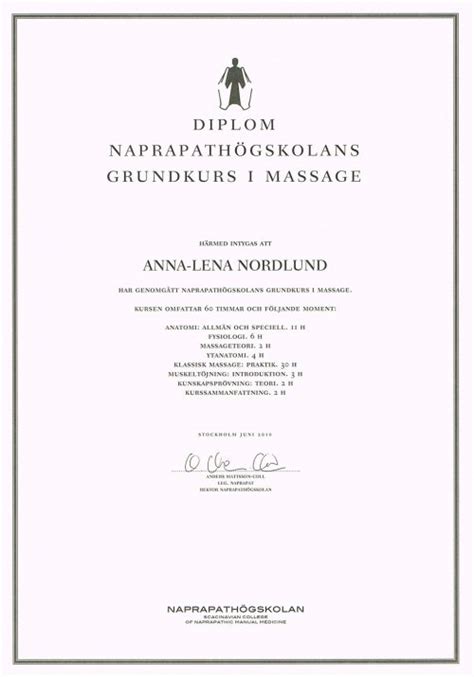Diplom Grundkurs I Massage