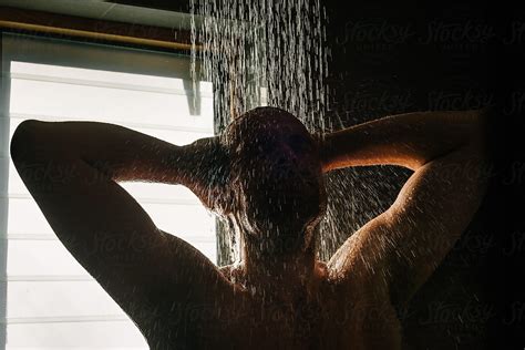 Man In The Shower Del Colaborador De Stocksy Gillian Vann Stocksy