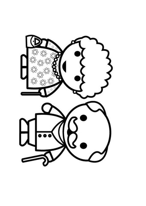Grandmother And Grandfather Coloring Page - (edupics) | Coloring pages