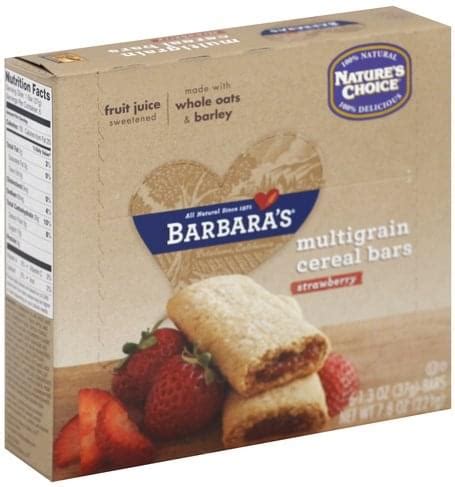 Barbaras Multigrain Strawberry Cereal Bars Ea Nutrition