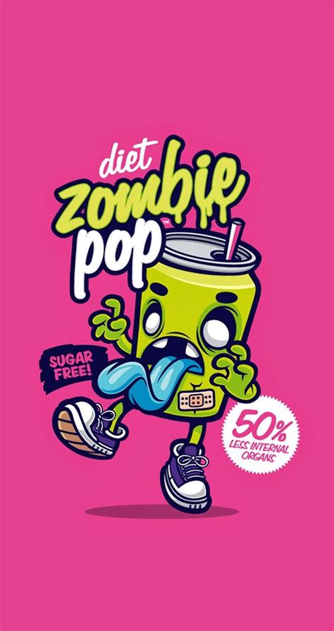2019 cute wallpaper + girly wallpaper {free pretty iphone. diet zombie pop | Pop art, Graffiti characters, Zombie