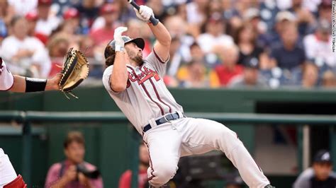 Atlanta Braves Player Charlie Culberson Hit In Face By Pitch Taken To