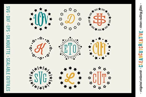 Download INTRODUCTION SALE SVG Monogram Frames svg Circle Monograms ...