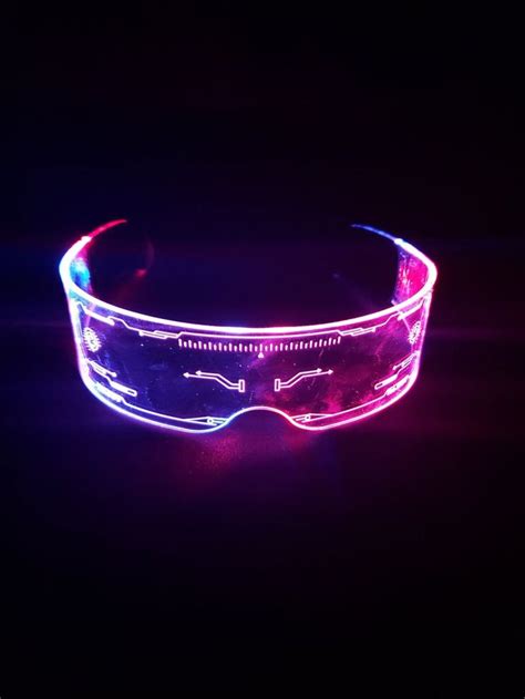 7 color in one led visor glasses cyberpunk futuristic etsy artefactos de espionaje