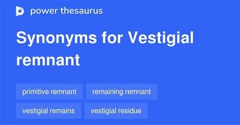 Vestigial Remnant Synonyms 29 Words And Phrases For Vestigial Remnant