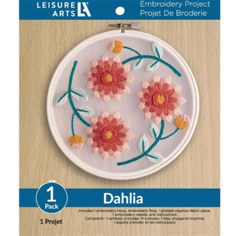 Leisure Arts Kit Embroidery 6 Dahlia 1 Kroger