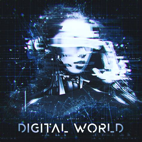 Digital World Album Cover Illustration Music Design