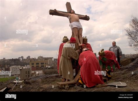On Easter Sunday The Crucifixion Of Jesus Is Re Enacted In The Bronx