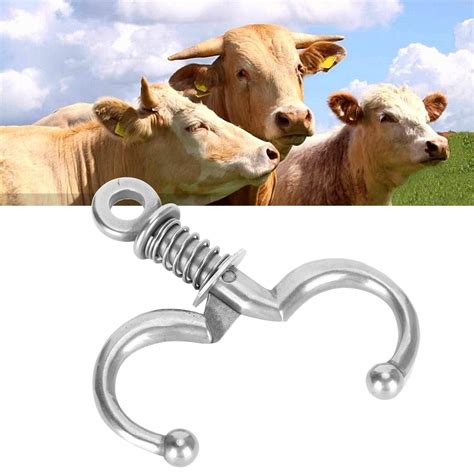 buy cattle nose ring stainless steel bull cow cattle bovine nose ring automatic cow spring nose