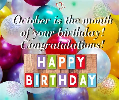 October Os The Month Of Tour Birthday Congratulations Happy