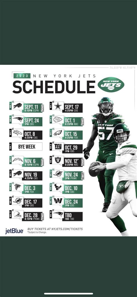 Your 2023 New York Jets Schedule Rnyjets