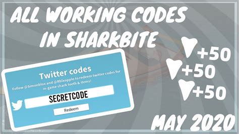 Roblox All Working Sharkbite Codes In May 2020 Youtube