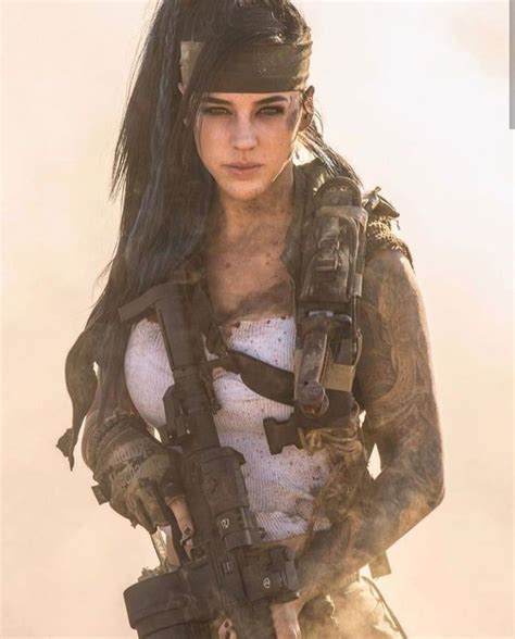 Alex Zedra Military Girl Girl Guns Warrior Girl