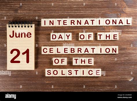International Day Of The Celebration Of The Solstice Stock Photo Alamy