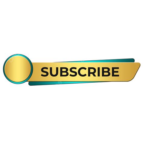 Golden Subscribe Button For Social Media Channel Golden Subscribe
