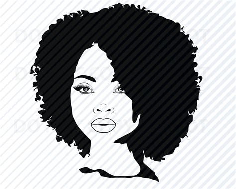African American Woman Svg Black Woman Afro Silhouette Clip Art Afro