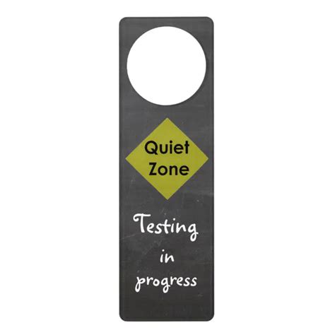 Quiet Zone Door Hanger For Testing Zazzle