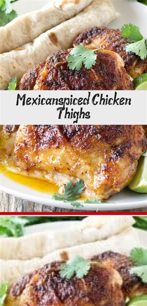 Mexican Spiced Chicken Thighs Recipe Chicken Spices Yummy Dinners Chicken Thigh Recipes