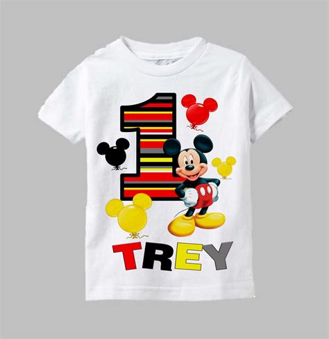 Mickey Mouse Birthday Shirt Mickey Mouse Shirt Camisa De Mickey