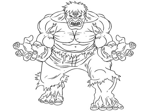 Dibujos Para Colorear A Hulk - Para Colorear