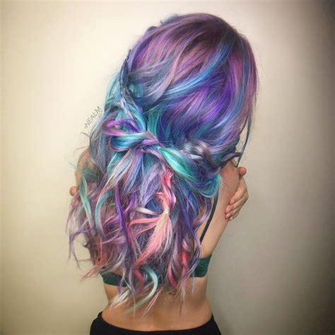 Fotos De Cabelos Hologr Ficos Tend Ncia Mulher Rainbow Hair Cabelos Tingidos Cabelo Lindo