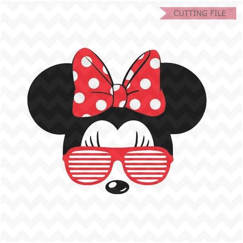 Minnie Mouse Svg Sunglasses Layered Disney Minnie Mouse Etsy