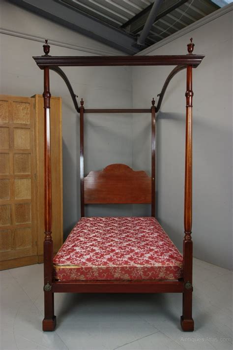 Rare 1920s Mahogany Four Poster Single Bed By Heals Antiques Atlas
