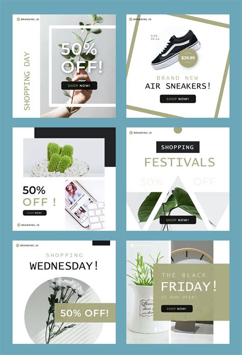 Minimal Promo Social Media Post Templates Ai Psd Social Media Pack