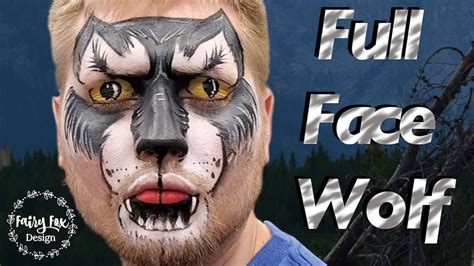 Full Face Wolf Face Paint Tutorial Youtube