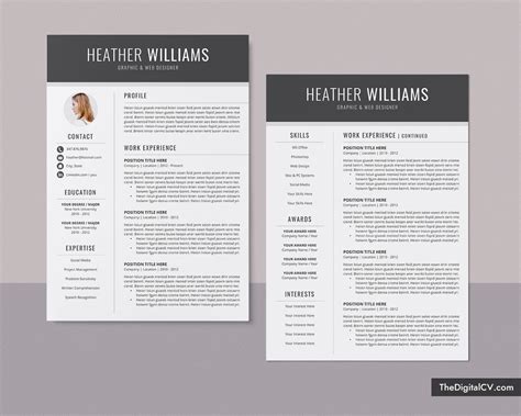 This sixth template is perfect for the applicant who wants to emphasize the many different digital this cover letter has everything you need to help an employer recall a conversation you had with him/her at a career fair. Professional Resume Template for Job Application, Modern ...