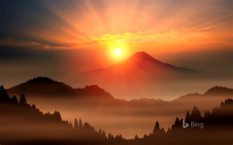 Sunrise At Mount Fuji Japan Bing Wallpapers Sonu Rai