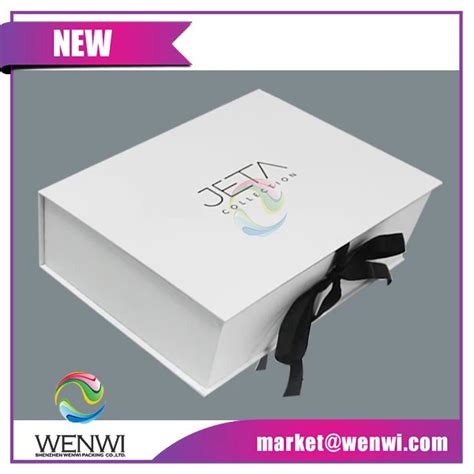 Luxury Custom Logo Rectangle Packaging Cardboard White T Box With