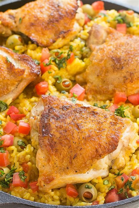 I added it with the broth and let them cooked until tender and then added the rice. Spanish Arroz con Pollo (Chicken with Rice) - Dinner at ...