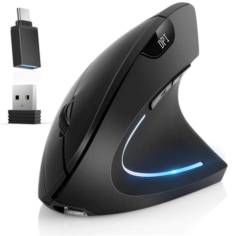 Ergonomic Mouse Hommie Bluetooth 40 Rechargeable 24ghz Wireless
