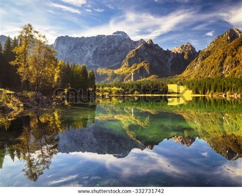 Hires Panorama Mountain Lake Alps Stock Photo Edit Now 332731742