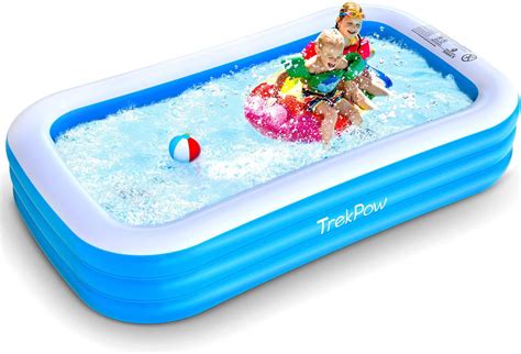 Trekpow Inflatable Swimming Pool 120x72x22 Full Sized Blow Up Pool