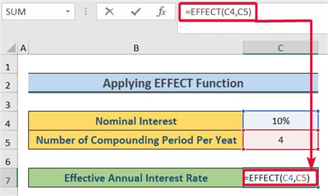 How To Calculate Effective Interest Rate In Excel With Formula