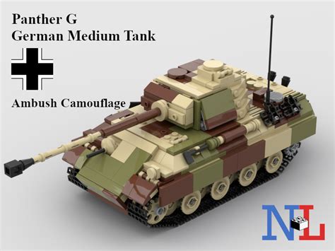 Lego Moc Ww2 Panther G German Tank Ambush By Nlbricks Rebrickable