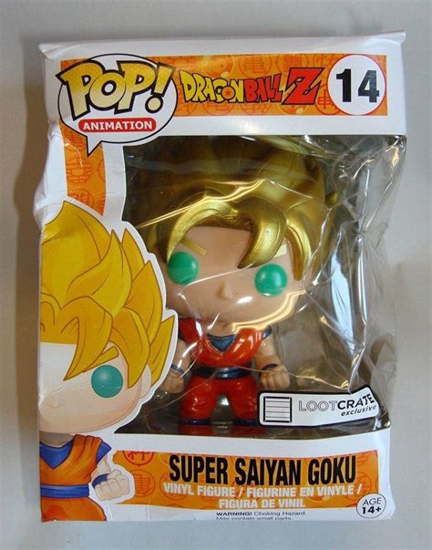 Super Saiyan Goku 14 Loot Crate Anime Exclusive Funko Pop Metallic Gold Hair H 1819632069
