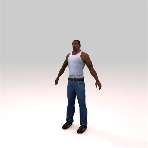 3d Model Cj Grand Theft Auto Vr Ar Low Poly Cgtrader