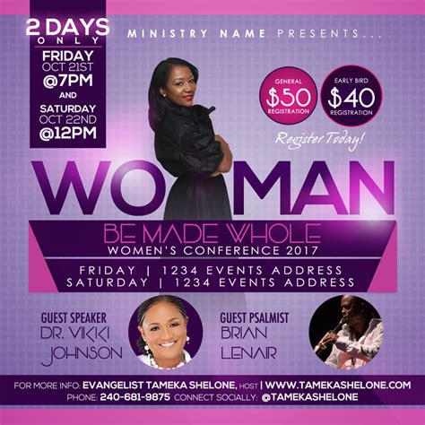 Women’s Conference Flyer Design | Raiona Denise | Bringing Vision to Life