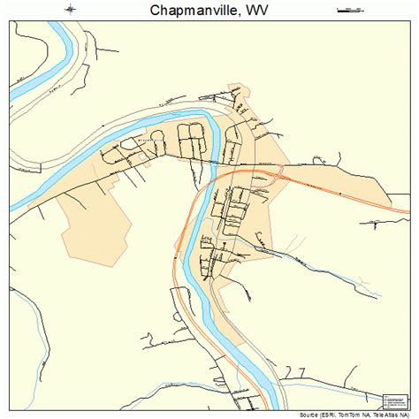 Chapmanville West Virginia Street Map 5414524