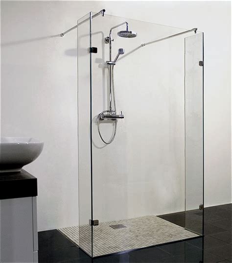Wet Room Frameless Shower Glass Walk Thru Shower Screen