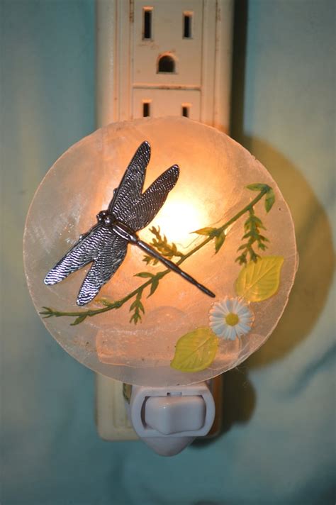 Crystal Rhinestone Bling Dragonfly Night Light Nightlight Home Living
