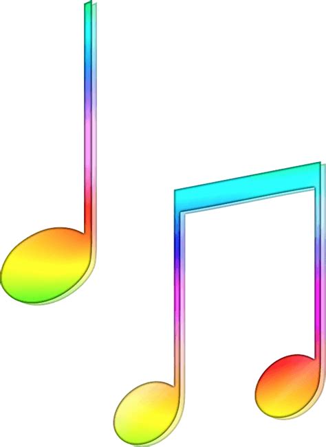 Colorful Music Note Png