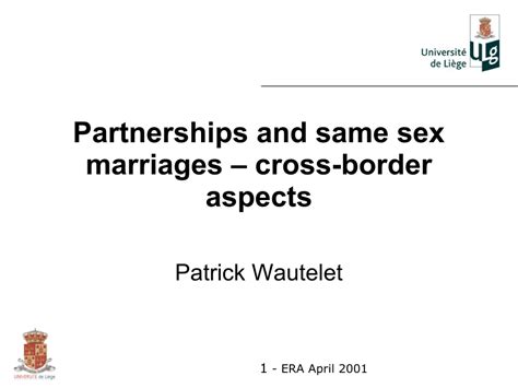 Pdf Cross Border Same Sex Relationships Private International Law