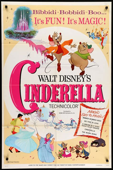 Cinderella 1950 Original R1973 One Sheet Movie Poster Original Film
