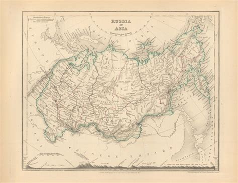Milners 1850 Map Of Russia In Asia Art Source International